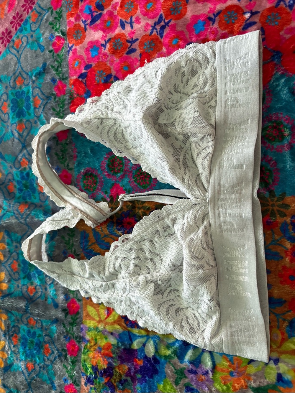 PINK Victoria's Secret White Lace Bralette